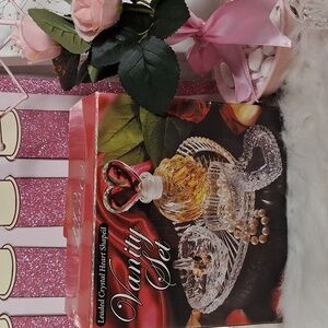 VANITY SET Glass 4 Pc Set New